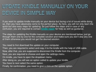 Authorised Kindle Service Center getting better service online