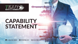 Capability statement | BIM Services | Tejjy Inc.