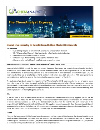 Global IPA Industry to Benefit from Bullish Market Sentiments