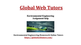 Environmental Engineering Assignment Help-globalwebtutors