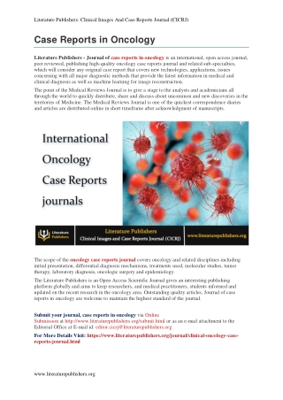 Case Reports in Oncology