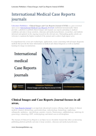 International Medical Case Reports journals