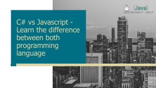 C# vs Javascript -Learn the difference between both languages