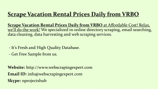 Scrape Vacation Rental Prices Daily from VRBO