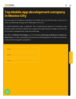Top Mobile App Development Company in Mexico, USA