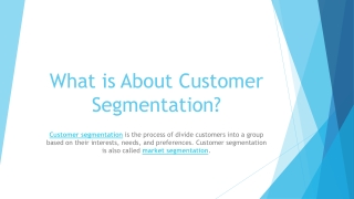 What is Customer Segmentation Analysis?