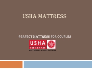 Blessings Perfect Mattress for Couples– Usha Mattress