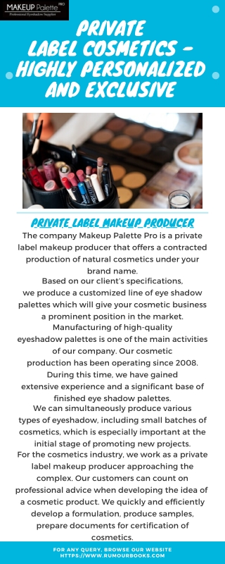 Private Label Cosmetics - Highly Personalized and Exclusive