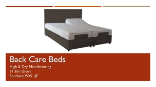 Manufacturers of High Quality Adjustable Beds for Over 30 Years - Back Care Beds