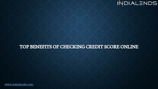 Top benefits of checking credit score online