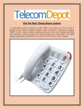 Get the Best Cloud phone system