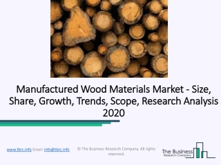 Global Manufactured Wood Materials Market Competitive Dynamics 2020