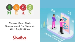 Choose Mean Stack Development For Dynamic Web Applications