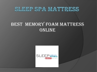 Sleep Spa Memory Foam Mattress Online