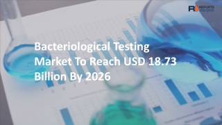 Bacteriological Testing Market 2019 Global Share, Trend, Segmentation and Forecast to 2026