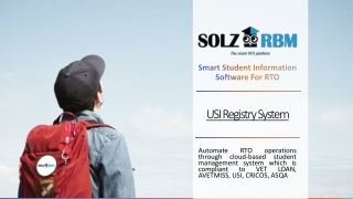USI Registry System Software in Australia [SolzRBM]