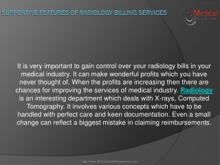 Supportive Features of Radiology Billing Services