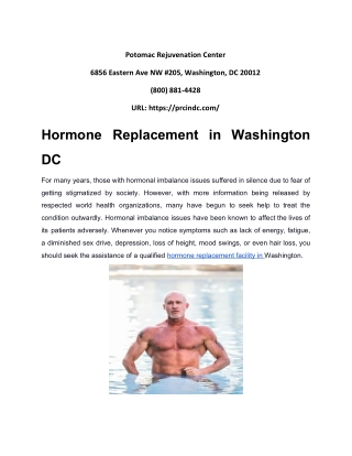 Growth Hormone Therapy in Washington DC