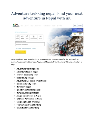 trekking everest in nepal