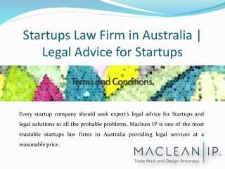 Startups Law Firm in Australia | Legal Advice for Startups