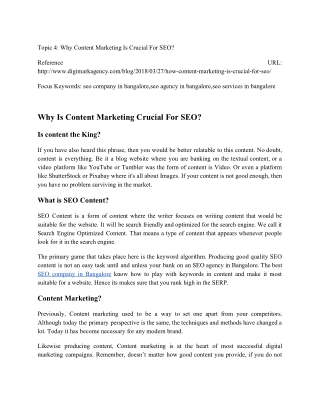 Why Is Content Marketing Crucial For SEO?