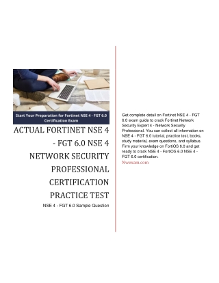 Actual Fortinet NSE 4 Network Security Professional Certification Practice Test