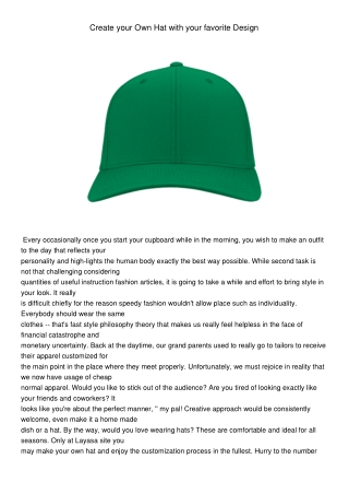 make your own hat
