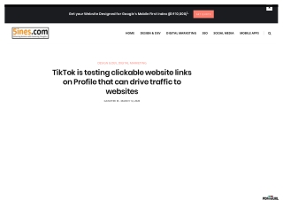 TikTok is testing clickable website links on Profile that can drive traffic to websites