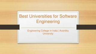 Best Universities for Software Engineering - Avantika University