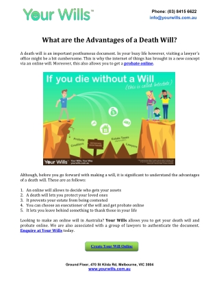 What are the Advantages of a Death Will?