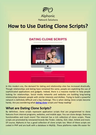 dating clone script
