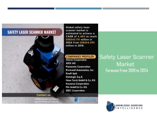 Safety Laser Scanner Market to be Worth US$343.751 Million by 2024