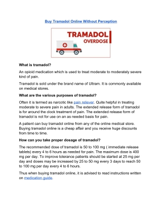 Buy Tramadol Online Without Perception