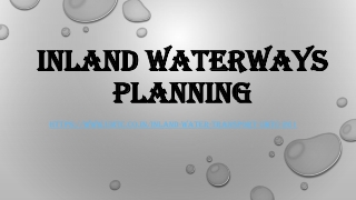 Inland waterways Planning