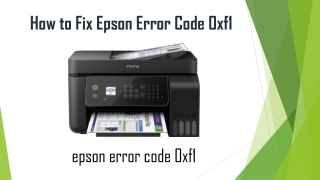 How to Fix Epson Error Code 0xf1