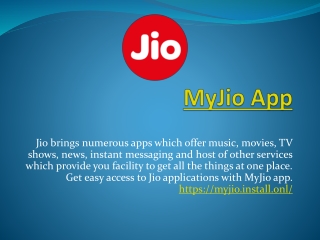 Services Available in JIO App