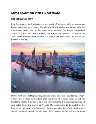 Most beautiful cities in Vietnam