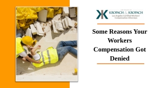 Some Reasons Your Workers Compensation Got Denied