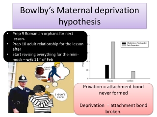 Bowlby’s Maternal deprivation hypothesis