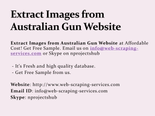 Extract Images from Australian Gun Website