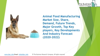 Global Animal Food Manufacturing Market Growth And Trends In 2020