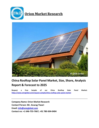 China Rooftop Solar Panel Market Size, Industry Trends, Share and Forecast 2019-2025