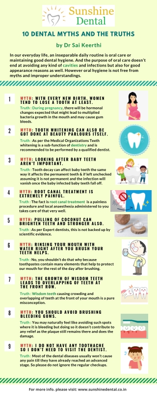 10  Dental Myths and the Truths | Best Dental Clinic Near Me-Whitefield