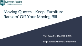 Consider the Following Tips While Getting Moving Quotes