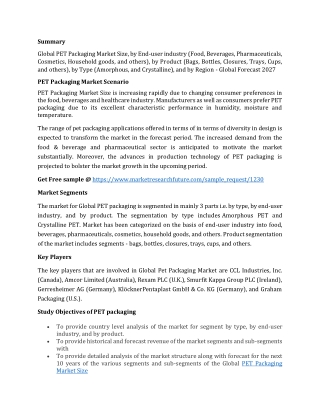 PET Packaging Market Size