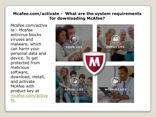 Mcafee.com/activate - MCAFEE ACTIVATION IS JUST EASY WITH US