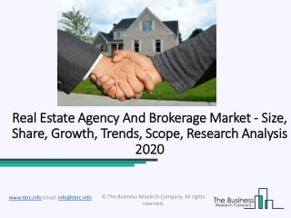 Global Real Estate Agency and Brokerage Market Historical Growth Analysis 2020