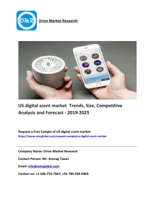 US digital scent market  Size, Competitive Analysis and Forecast - 2019-2025