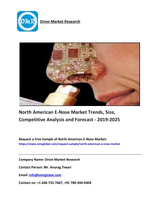 North American E-Nose Market Size, Competitive Analysis and Forecast - 2019-2025