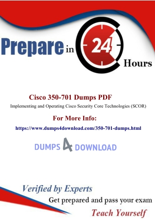 350-701 Dumps PDF - 350-701 Latest Question Answers | Dumps4Download